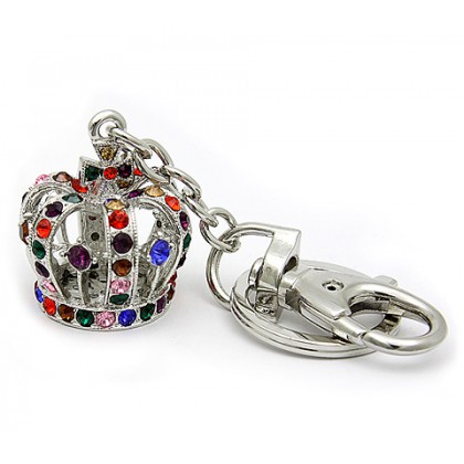 Key Chain - 12 PCS - Rhinestone Crown - Multi - KC-YS3245MT